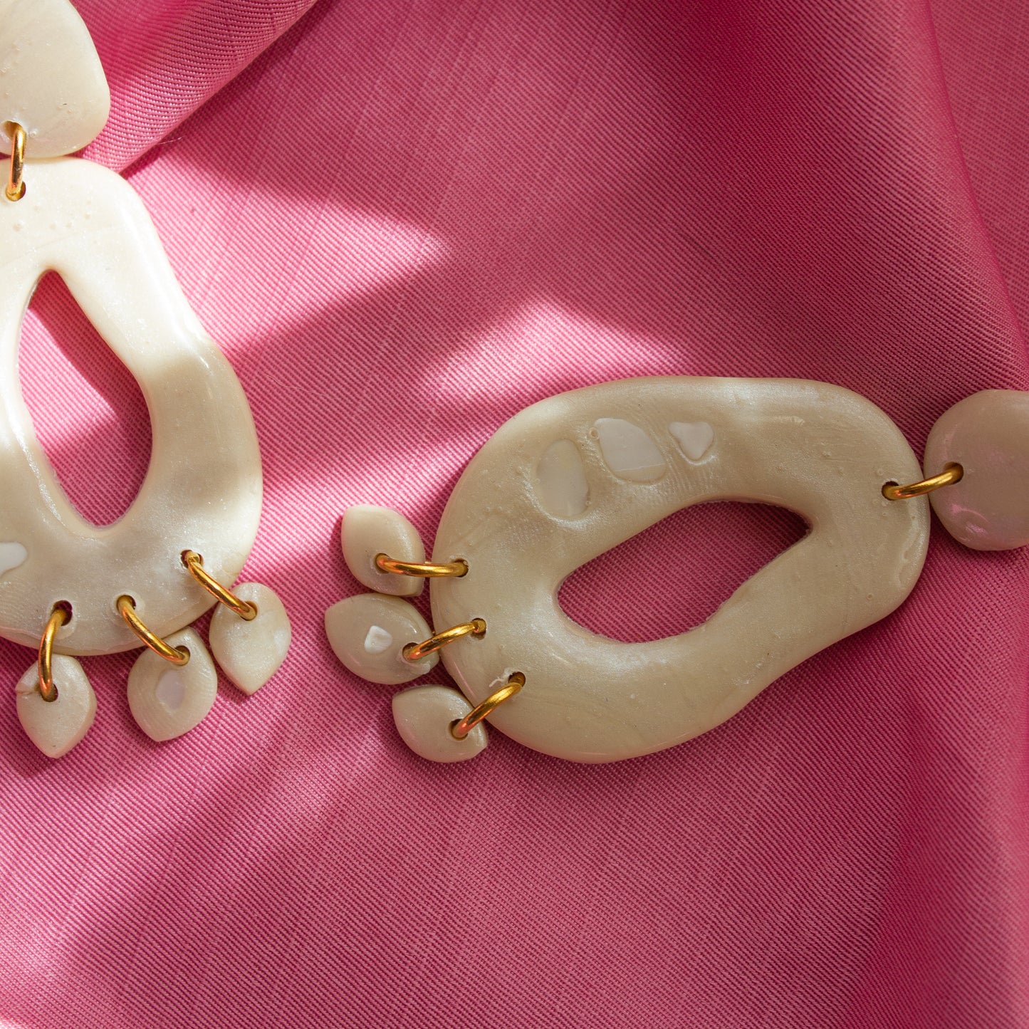 pendientes grades color blanco ibicencos para mujer