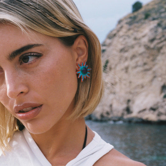 pendientes soles de colores